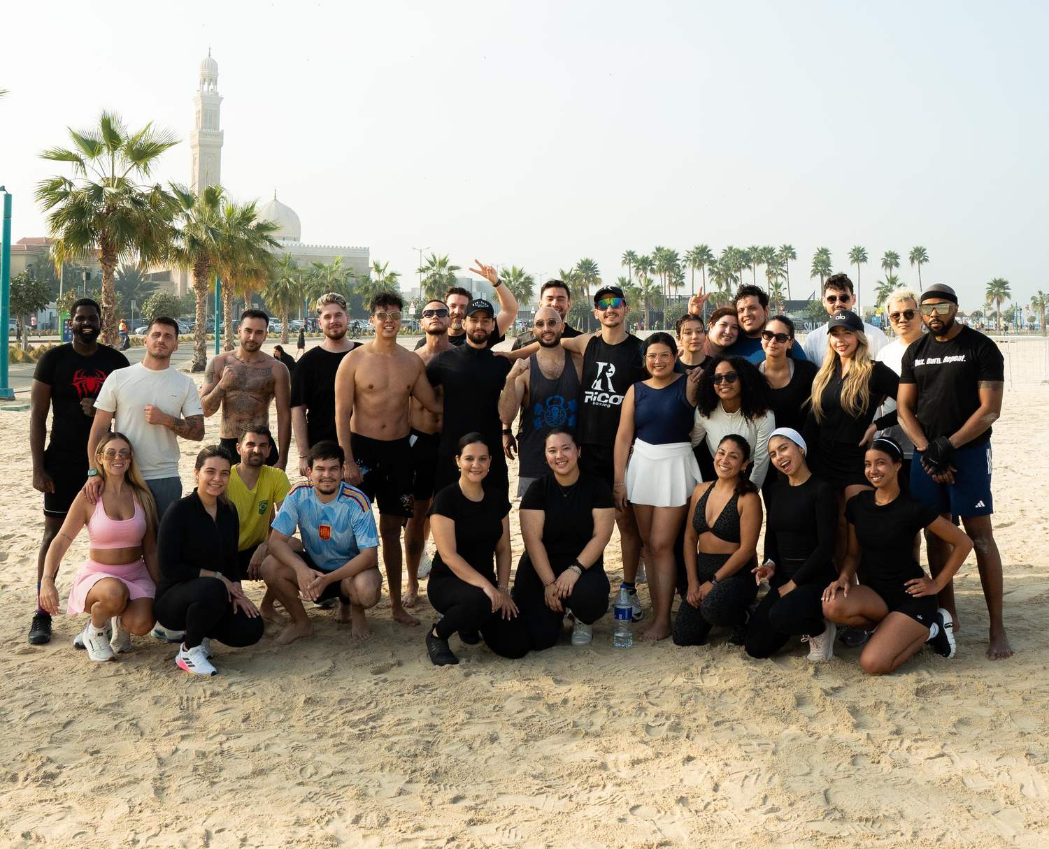 RICO Academy community training on the beach in Dubai