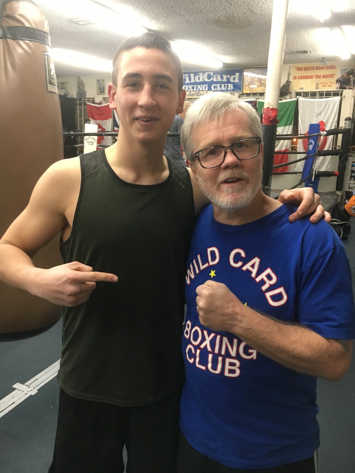 Riccardo Rizzi training at Wild Card Boxing Club with Freddie Roach